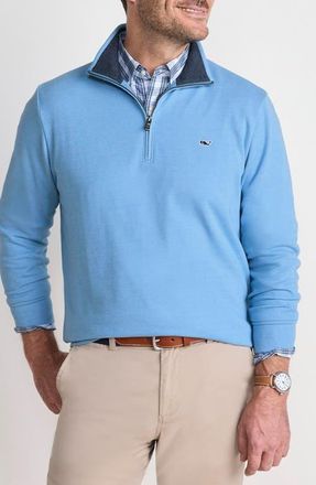 Vineyard Vines Saltwater Quater Zip Pullover in Coastline at Nordstrom, Size Xx-Large