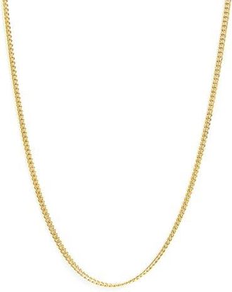 House of Brilliance Semi-Solid 14K Yellow Gold 4.5mm Miami Cuban Chain Necklace - Unisex Chain at Nordstrom, Size 22