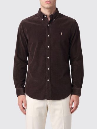 Polo Ralph Lauren Corduroy Shirt with Button-Down Collar and Logo