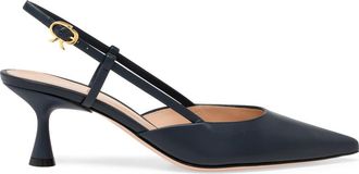 Gianvito Rossi Ascent 55 Slingback in Blue Calf at Nordstrom, Size 36.5
