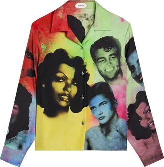 Versace Printed Silk-twill Shirt - Multicoloured - 48 (UK16 / XL)