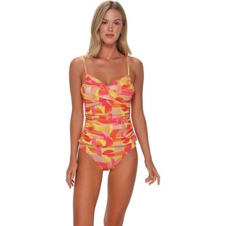 Sunsets Simone Tankini Swimsuit Top in Dreamsicle Crepe at Nordstrom, Size Medium