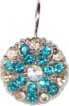 Mariana Womens Circle Of Life Earrings In Teal/ Amber /clear