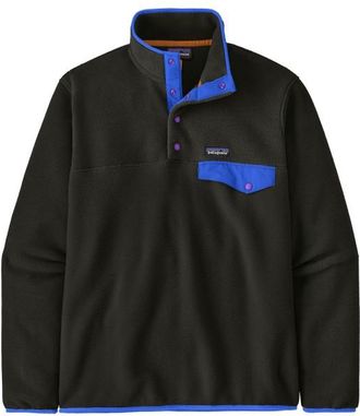 Patagonia Lightweight Synch Snap-T P/O Fleecepullover f&uuml;r Herren | schwarz