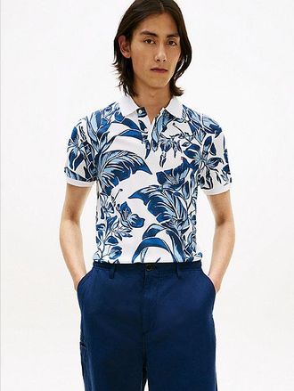 Tommy Hilfiger Regular Fit Floral Print Polo Shirt