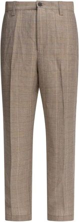 Nn.07 Nn07, Broeken, Heren, Bruin, W32 L32, Wol, Bruine Broek Prins van Wales Patroon