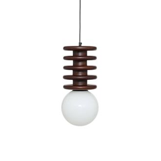 Atmosphera L&aacute;mpara Colgante Rochi, Forma De Bola, 20 Cm De Di&aacute;metro, Marr&oacute;n - Atmosphera Cr&eacute;ateur DInt&eacute;rieur