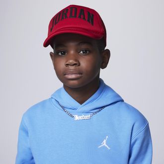 Nike Jordan Big Kids Foam Trucker Hat in Red | 9A0940-R78