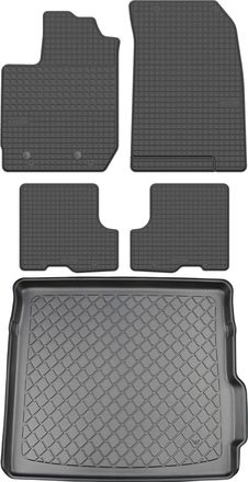 OEM Juego De Alfombrillas De Goma Para El Dacia Duster Ii Suv De 2018 + Alfombrilla Para El Maletero