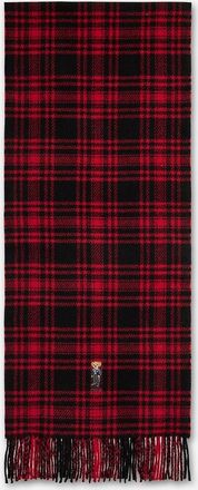 Polo Ralph Lauren Karierter Wollschal Tux Bear