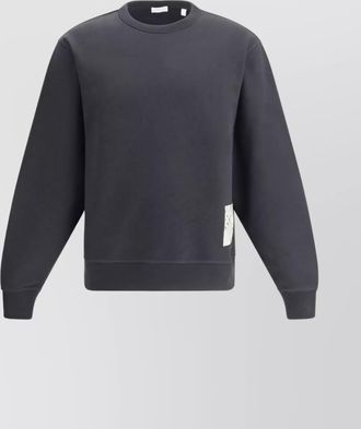 Burberry check pattern logo patch sweatshirt
