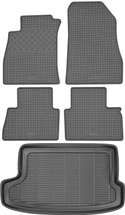 OEM Juego De Alfombrillas De Goma Para Coche Y Alfombrilla Para Maletero Para Nissan Juke I Crossover (2010-2020)