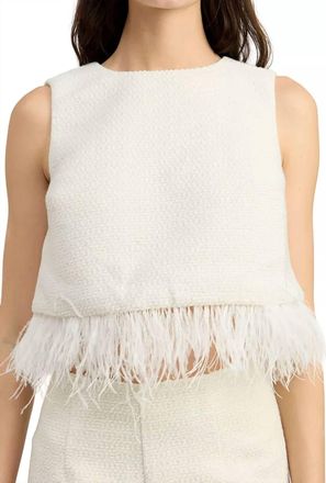 En Saison Arden Top In Ivory Gold