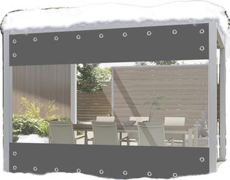 OEM Lona De Pvc Para Jard&iacute;n/cobertizo/terraza/garaje, Impermeable, Resistente A Los Rayos Uv, Gris, 2,4 X 4,5 M