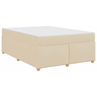 vidaXL Vidaxl - Estructura De Cama Con Colch&oacute;n Crema 140 X 200 Cm Tela