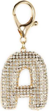 Leith Pav&eacute; Initial Bag Charm in A- Clear- Gold at Nordstrom Rack