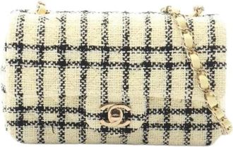 Chanel Pre-owned Mini Matelasse 20 Stoff Schoudertas - Dames - Vintage Mini Tas - Beige - ONE Size - Vintage