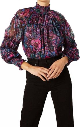 Misa Rosalind Top In Flora Electric