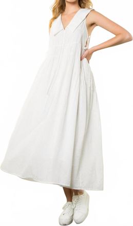 THML Clothing Sleeveless Striped Dress In White