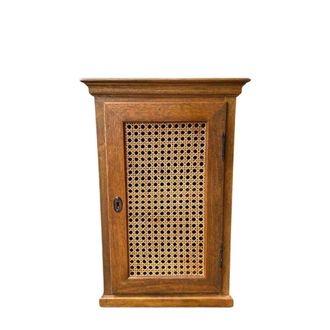 Decoclico Armario peque&ntilde;o estilo parisino con rejilla de mimbre