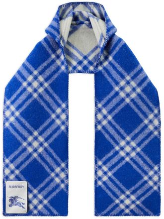 Burberry check-pattern wool scarf - unisex - Wool - OS - Blue