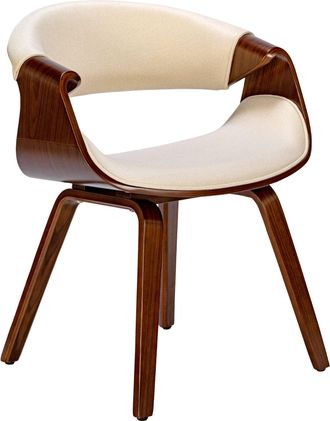 Clp Clp - Silla De Comedor Foley Nogal/crema Tela