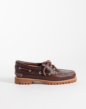 Timberland Noreen 3 Eye - Scarpe da barca in pelle marrone