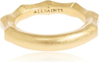 AllSaints Ring met gegraveerd logo - Dames - Ringen - Geel - L - Accessoires