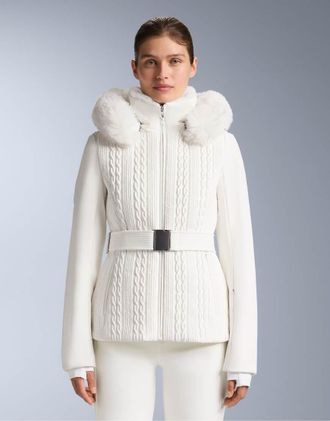 Oysho Primaloft - Giacca da sci super slim resistente allacqua bianco sporco