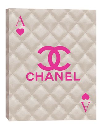 Fairchild Paris Chanel Playing Card - Ace Of Hearts Pretty In Pink Wall Art