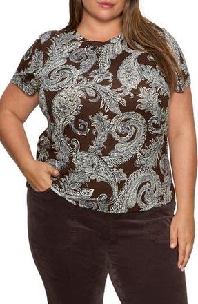 Sanctuary The Perfect T-Shirt in Mineral Paisley at Nordstrom Rack, Size 1X