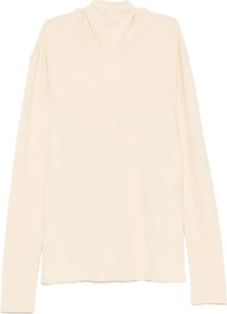 Christophe Lemaire Truien & Vesten, Dames, Beige, M, Top met hoge hals