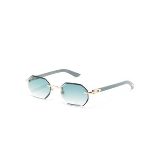 Cartier Sunglasses, male, Yellow, Size: 54 MM C D&eacute;cor Sunglasses