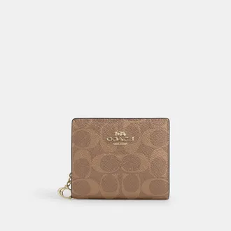 Coach Snap Wallet In Signature Canvas