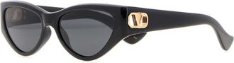 Valentino Garavani Black Acetate Sunglasses