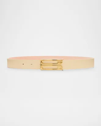 Victoria Beckham B-Logo Leather Belt