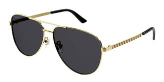Gucci GG1233SA Asian Fit 001 Mens Sunglasses Gold Size 63