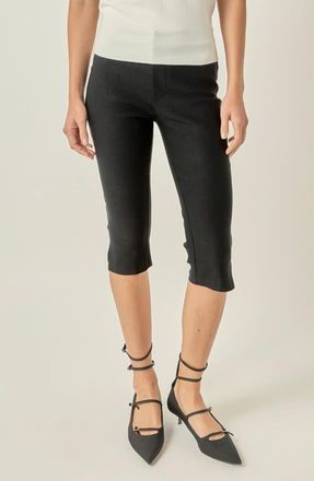 English Factory Side Slit Capri Pants in Black at Nordstrom, Size X-Small
