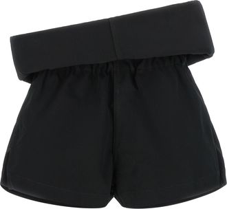 Rick Owens Black Polyester Bermuda Womens Shorts