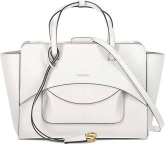 Hidesins Borsa tote S con battente - Bianco