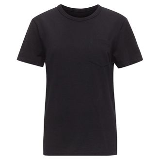 Tom Ford black TF logo embroidered pocketed round neck tshirt IT46 XL