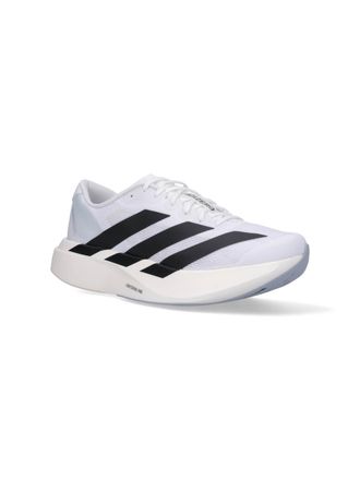 adidas Three-Stripe Knit Mesh Sneakers - White