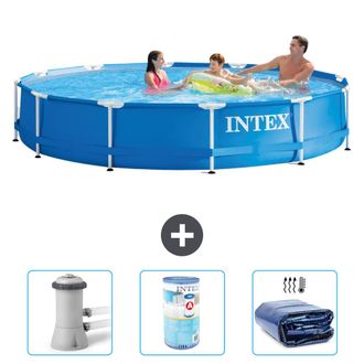 Intex Piscina Con Estructura Redonda - 366x76 Cm - 6-piezas S21332