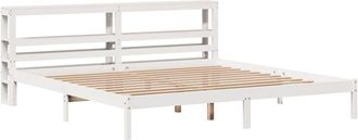 vidaXL Vidaxl - Estructura De Cama Sin Colch&oacute;n Madera Maciza Blanca 200x200 Cm