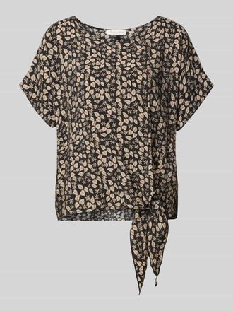 Christian Berg Relaxed Fit Bluse mit Knotendetail in Black, Gr&ouml;&szlig;e 36