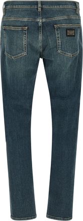 Dolce & Gabbana Mens Blue Cotton Slim Fit Jeans Clothing