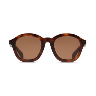 Celine CL40017I53E Round Havana Sunglasses - Brown
