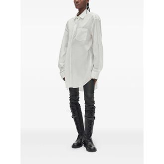 Ann Demeulemeester Asymmetric Cotton Shirt - White