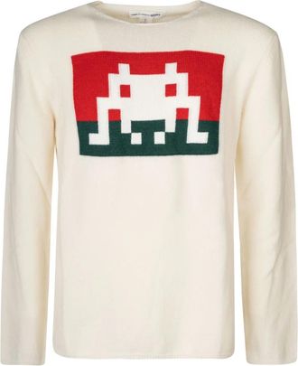 Comme Des Gar&ccedil;ons Round-neck Truien - Heren - Ronde hals truien - Wit - S - Truien & Vesten