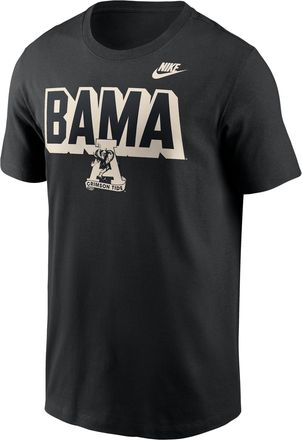 Nike Alabama Team Bold Nike Mens College T-Shirt in Black | N19900AABV-6VF